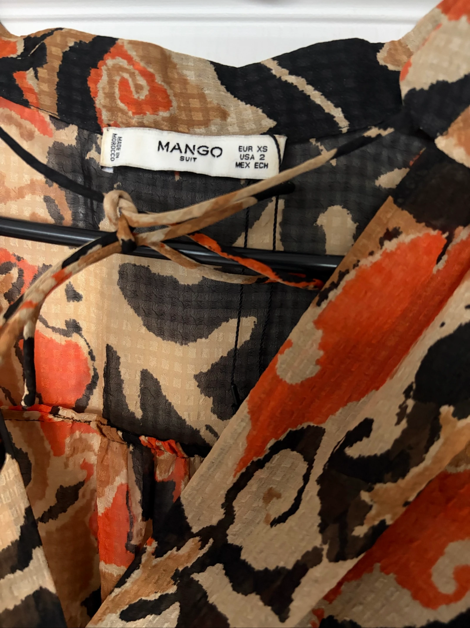 Mango asymmetrische lange jurk met bohemien print – XS – photo 2